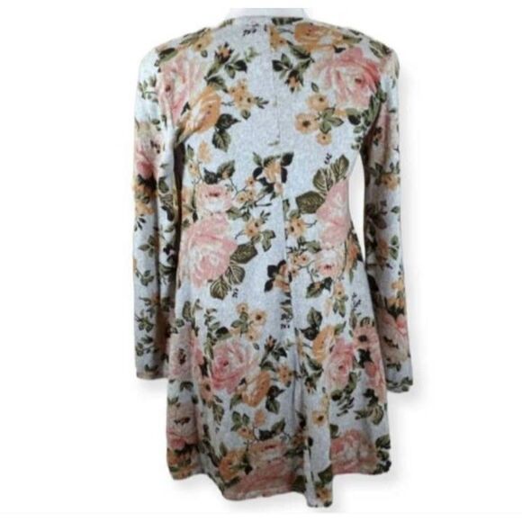 TMG GRAY PINK FLORAL DRESS SZ.M EUC. - Picture 2 of 4